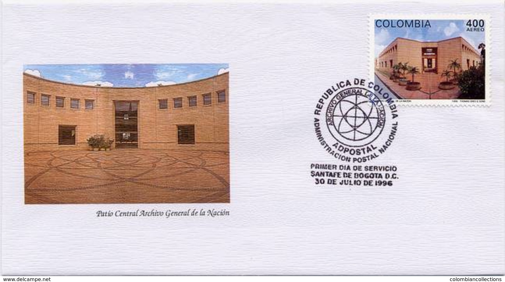 Lote 2018F, Colombia, 1996, SPD-FDC, Archivo General, General Archive Of The Nation, Tree - Colombia