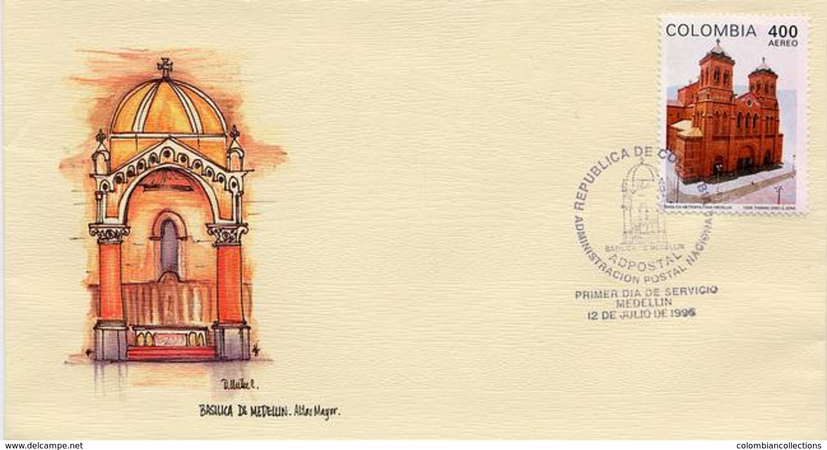 Lote 2019F, Colombia, 1996, SPD-FDC, Catedral De Medellin, Church, Cathedral - Colombia