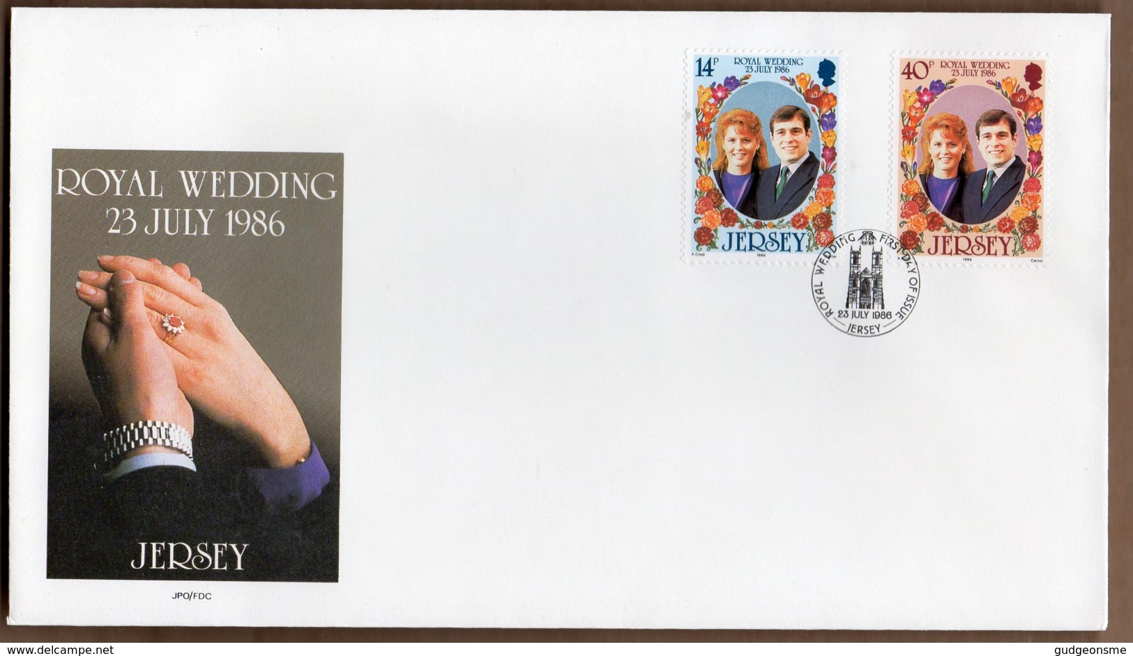 1986 Royal Wedding Set FDC - Jersey