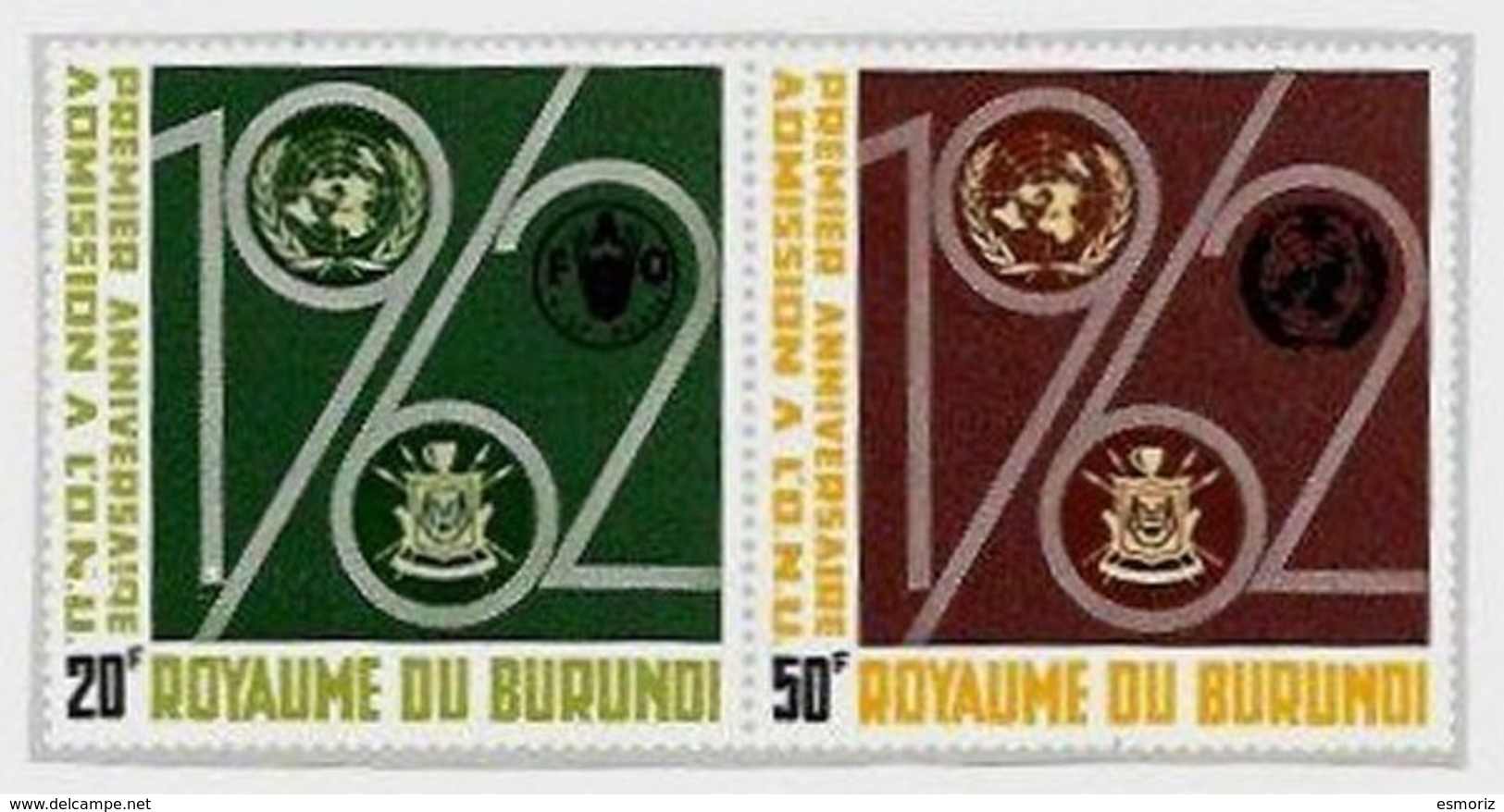 BURUNDI, Freedom From Hunger, Yv 67-68, ** MNH, F/VF, Cat. € 3 - Neufs