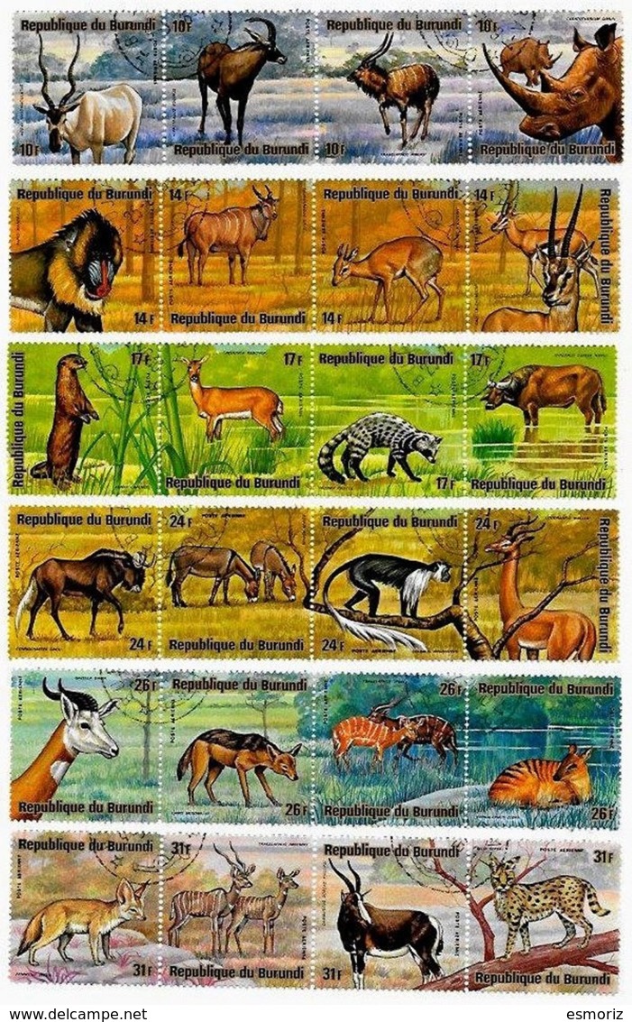 BURUNDI, Animals, Yv 645-68, Av 368-91, Used, F/VF, Cat. € 14 - Neufs