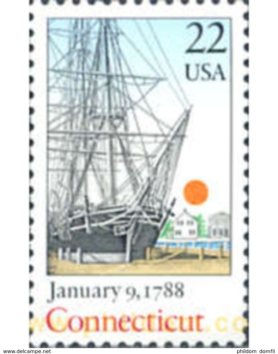 Ref. 244065 * MNH * - UNITED STATES. 1988. BICENTENARY OF CONNECTICUT  . BICENTENARIO DEL ESTADO DE CONNECTICUT - Unused Stamps