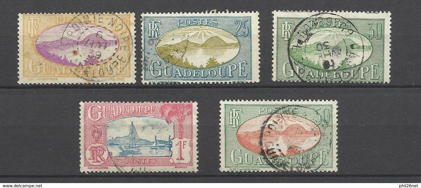 Guadeloupe  Poste N° 106  à  108  Et  110  Et   114    Oblitérés   B/TB    .......... - Oblitérés