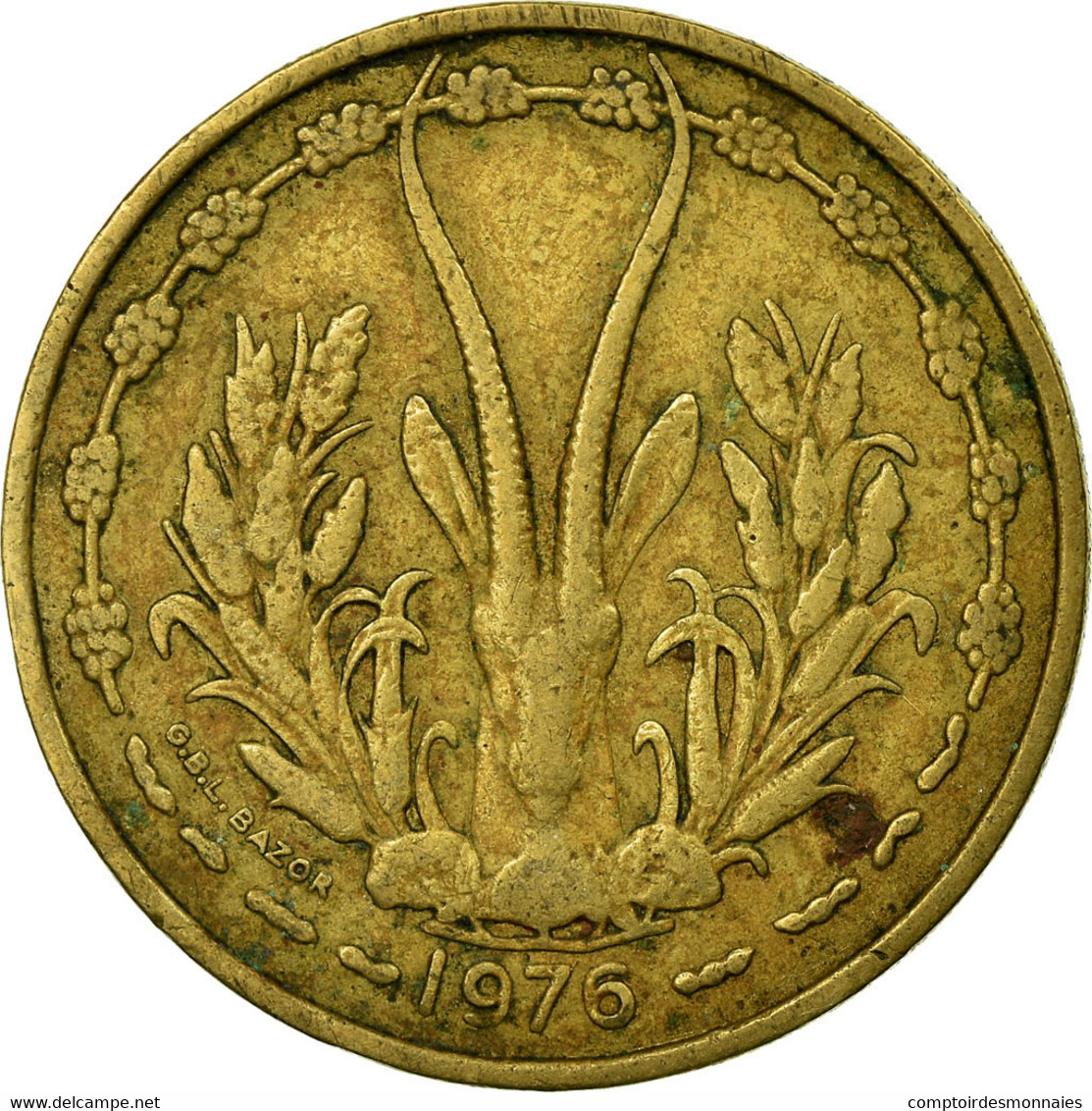 Monnaie, West African States, 25 Francs, 1976, TTB, Aluminum-Bronze, KM:5 - Elfenbeinküste