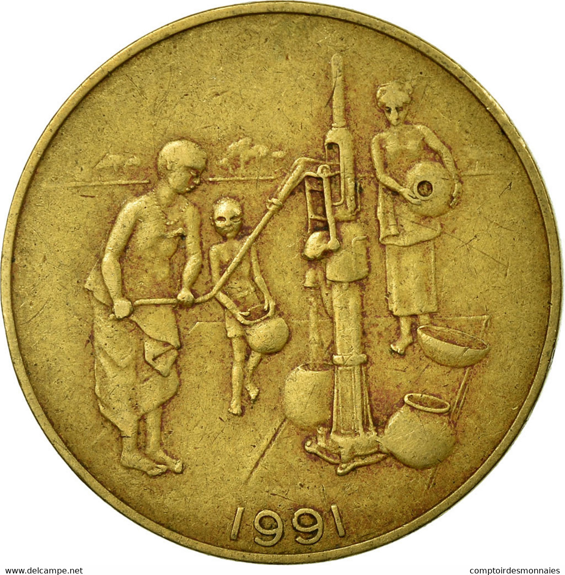 Monnaie, West African States, 10 Francs, 1991, TTB, Aluminum-Bronze, KM:10 - Côte-d'Ivoire