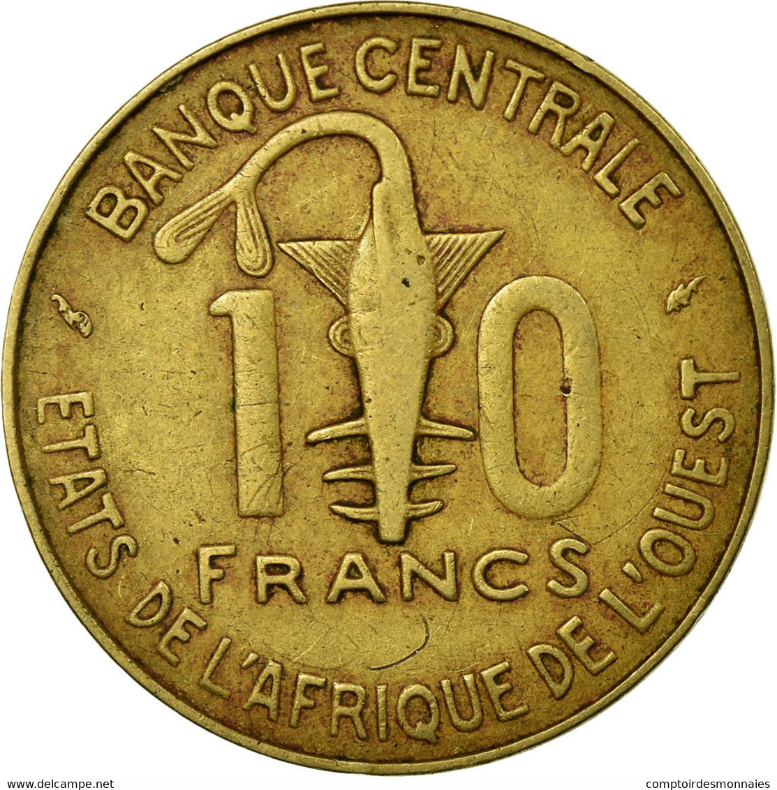 Monnaie, West African States, 10 Francs, 1991, TTB, Aluminum-Bronze, KM:10 - Elfenbeinküste