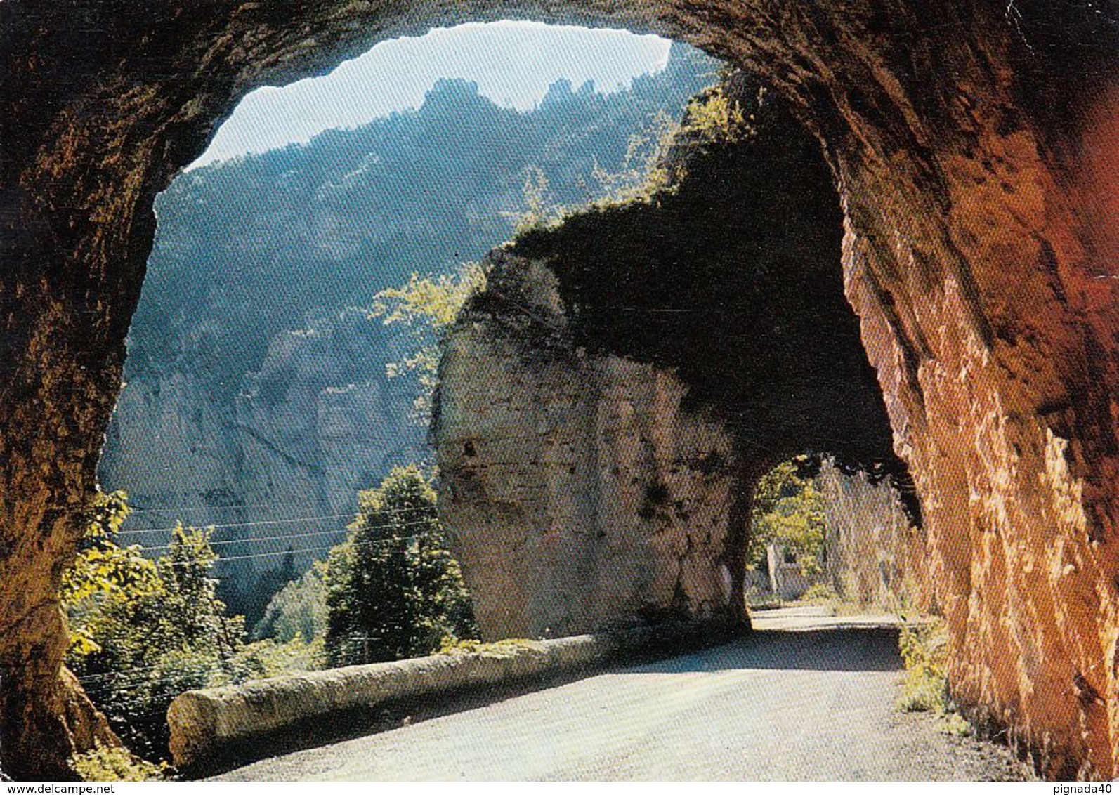 Cp , 48 , LES GORGES DU TARN , La Route Et Les Tunnels - Gorges Du Tarn