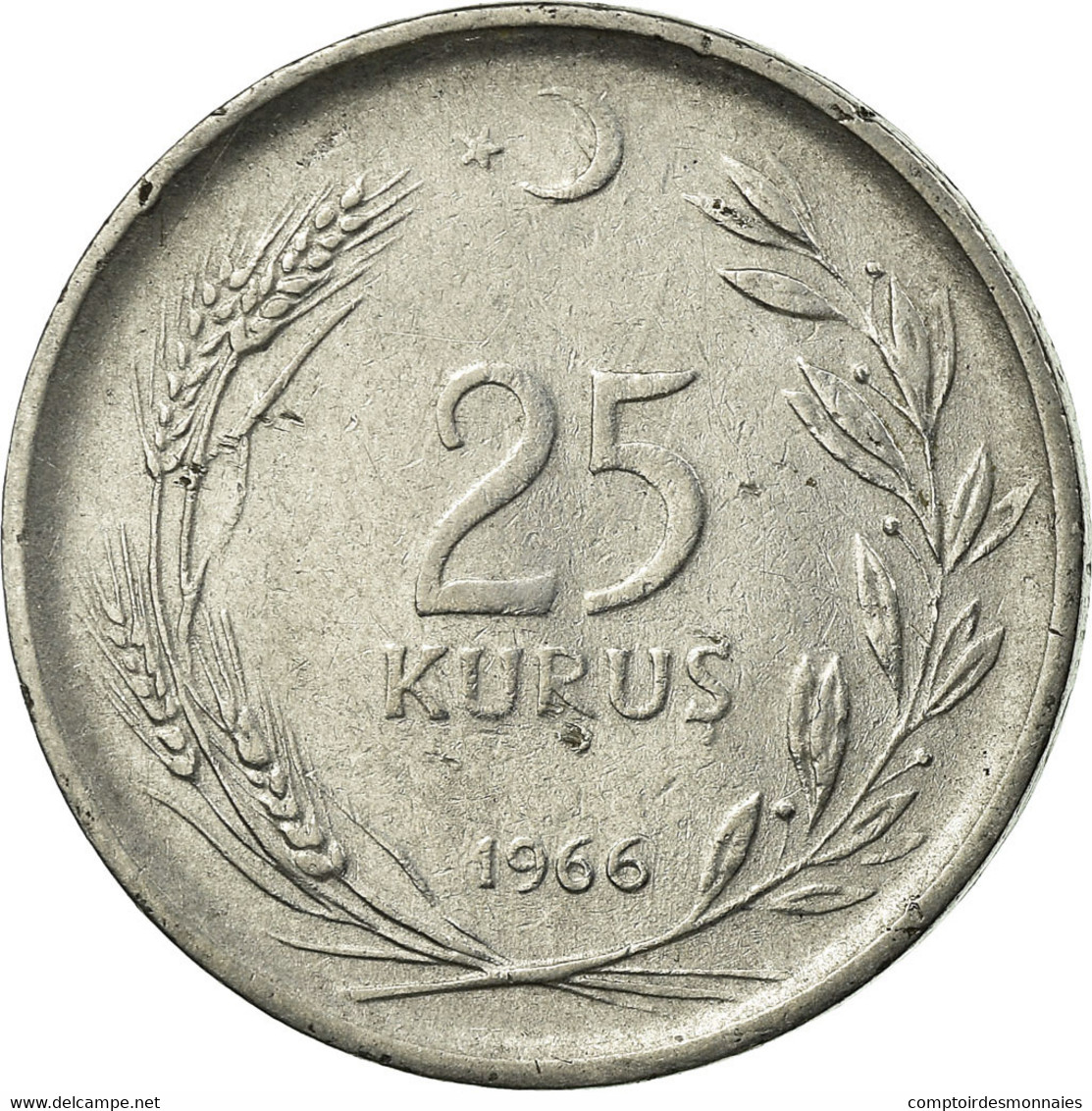 Monnaie, Turquie, 25 Kurus, 1966, TTB, Stainless Steel, KM:892.3 - Turquie