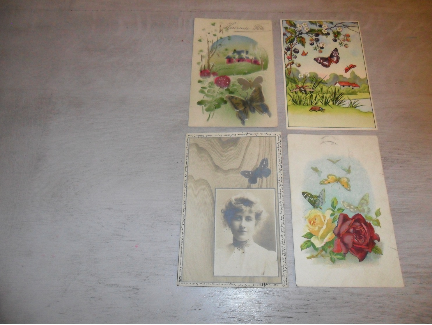 Beau Lot De 18 Cartes Postales De Fantaisie  Papillons Papillon    Mooi Lot Van 18 Postkaarten Van Fantasie  Vlinder - 5 - 99 Cartes