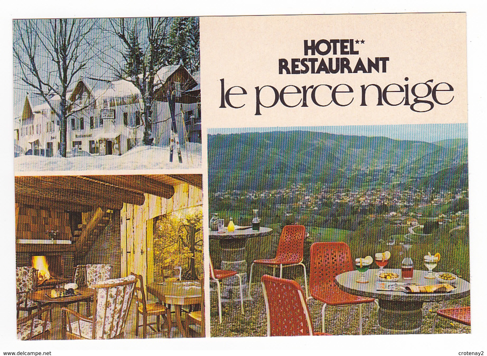88 Le Thillot Hôtel Restaurant LE PERCE NEIGE Le Haut Du Them Col Des Croix Jeux D'Echecs Orangina Sur Table - Le Thillot