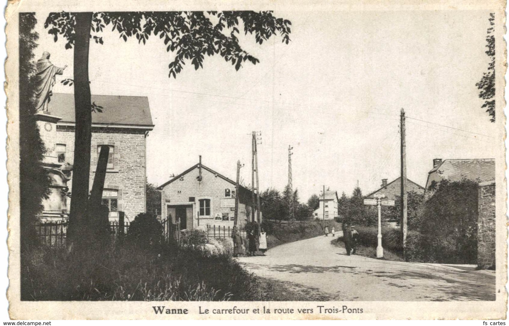 Wanne  Le Carrefour Et La Route Vers Trois-Ponts - Trois-Ponts