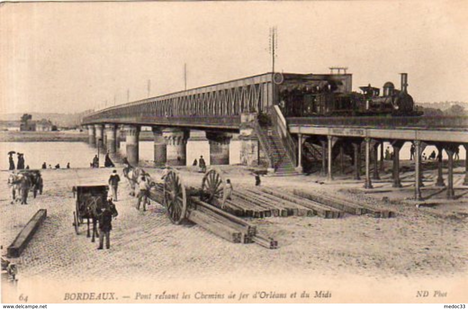 Dept 33,Gironde,Cpa Bordeaux,Pont Reliant Les Chemins De Fer D'Orléans Et Du Midi - Bordeaux