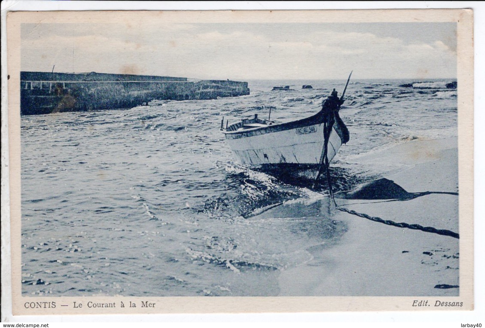 Cpa Carte Postale Ancienne  - Contis Le Courant A La Mer - Autres & Non Classés