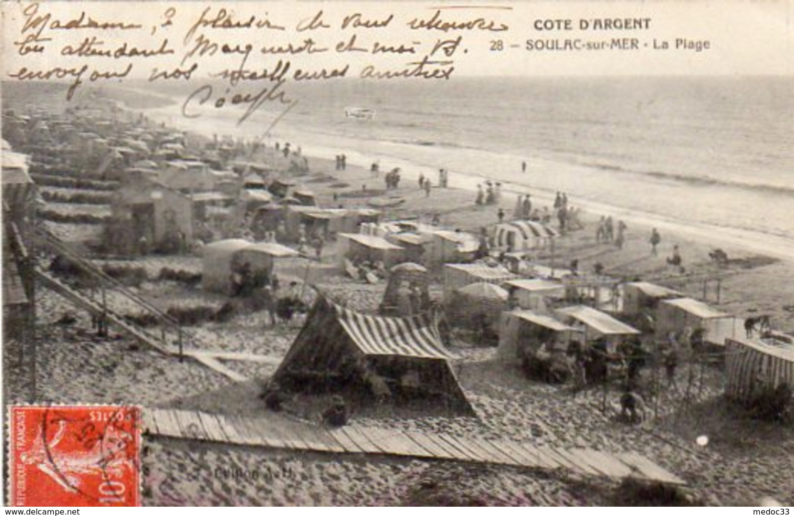 Dept 33,Gironde,Cpa Soulac Sur Mer,La Plage - Soulac-sur-Mer