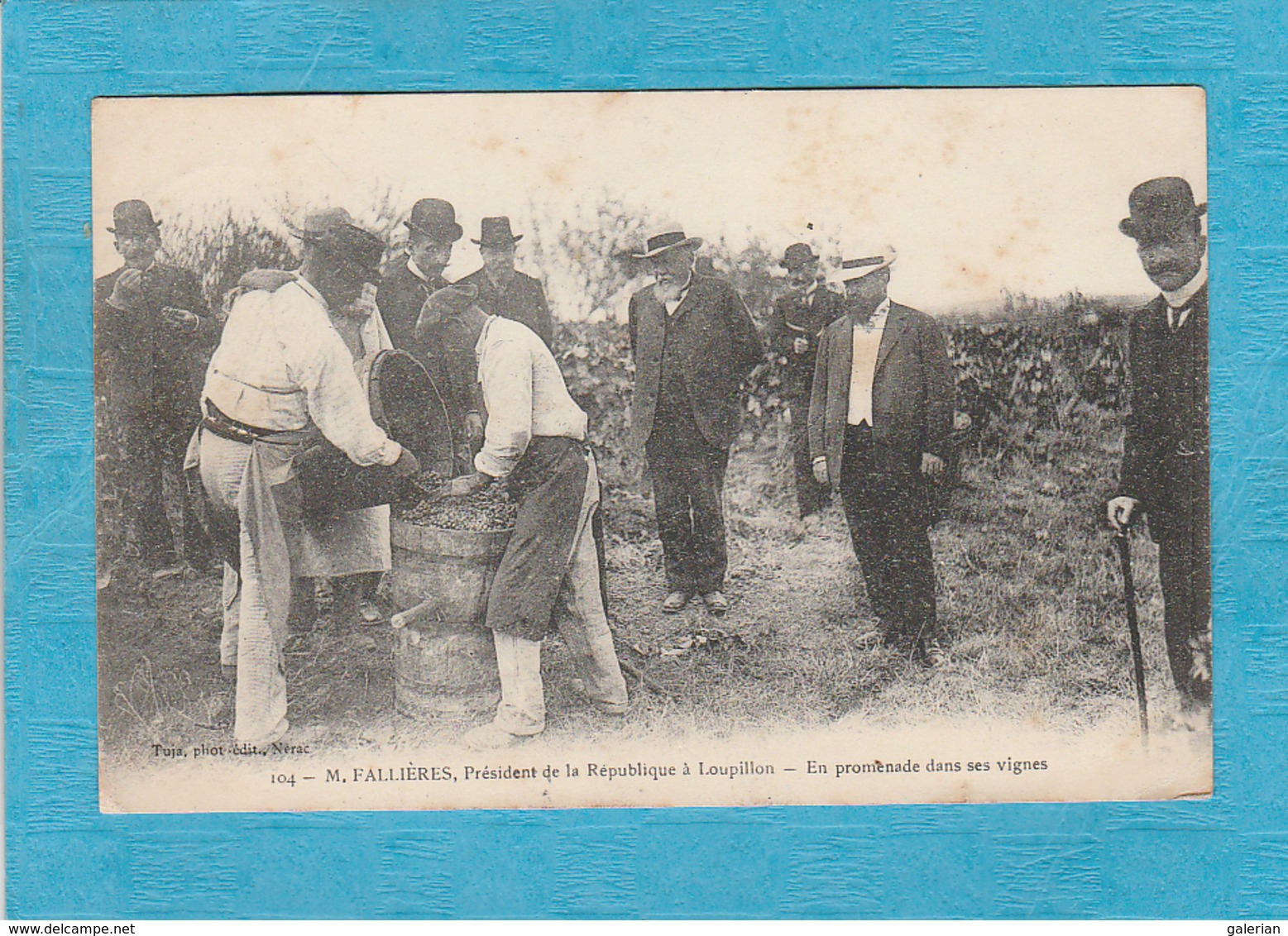 M. Fallières, Président De La République à Loupillon - En Promenade Dans Ses Vignes. - Altri & Non Classificati