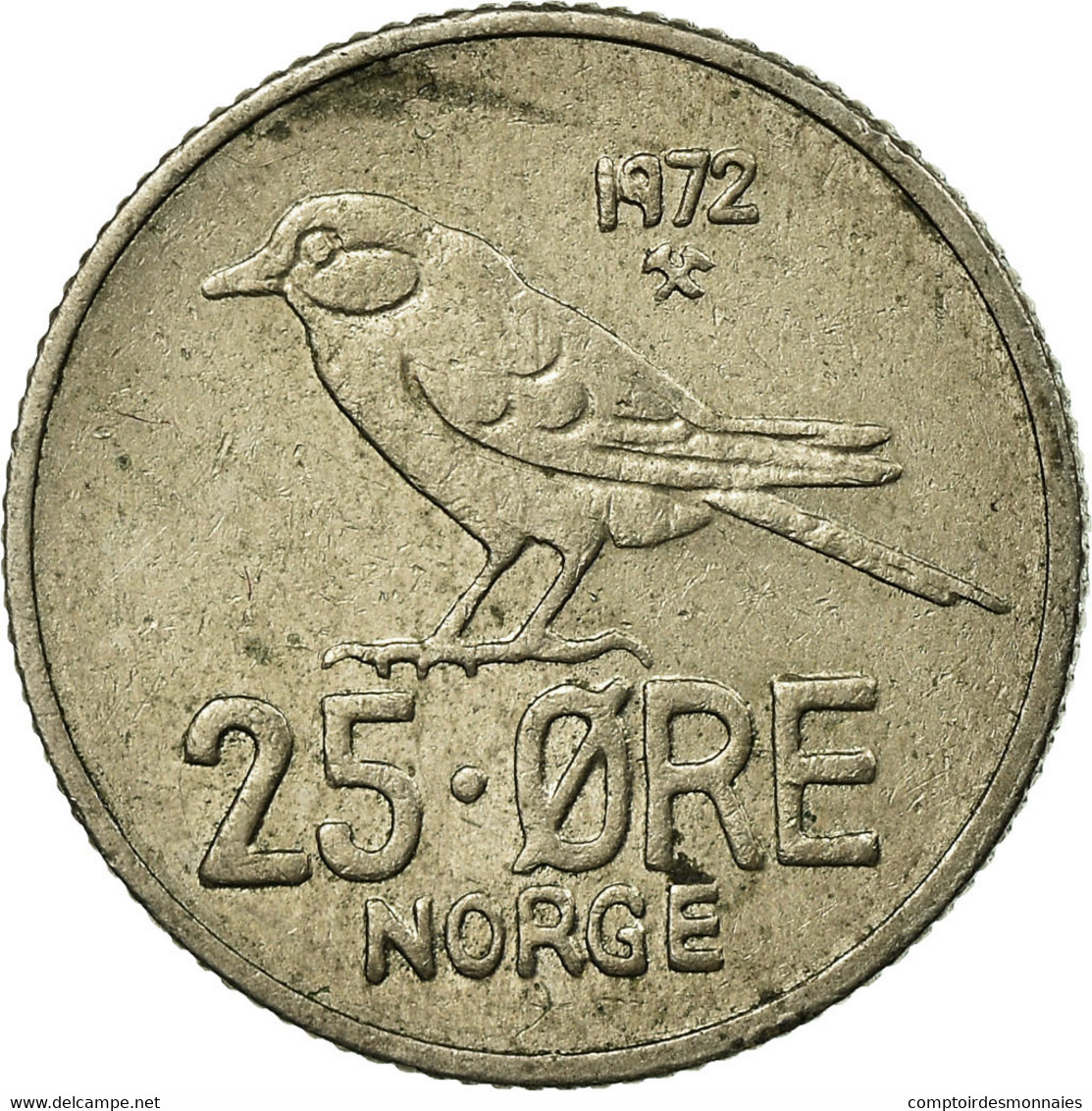 Monnaie, Norvège, Olav V, 25 Öre, 1972, TTB, Copper-nickel, KM:407 - Norvège
