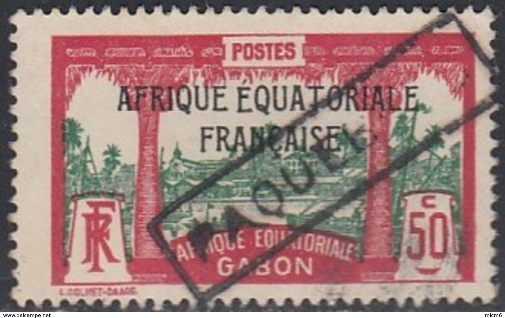 Gabon 1924-1933 - Marque Paquebot Sur N° 103 (YT) N° 115 (AM). - Used Stamps