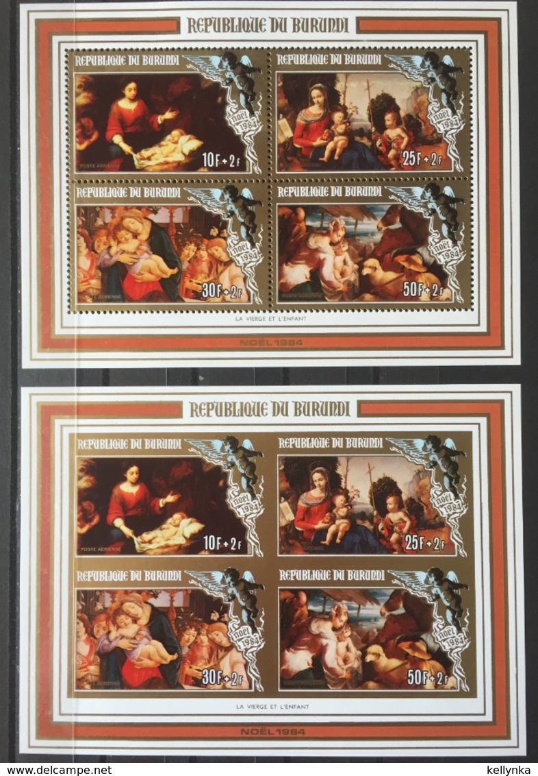 Burundi - BL121/BL121A - Dentelé + Non Dentelé - Noël 1984 - 1985 - MNH - Neufs