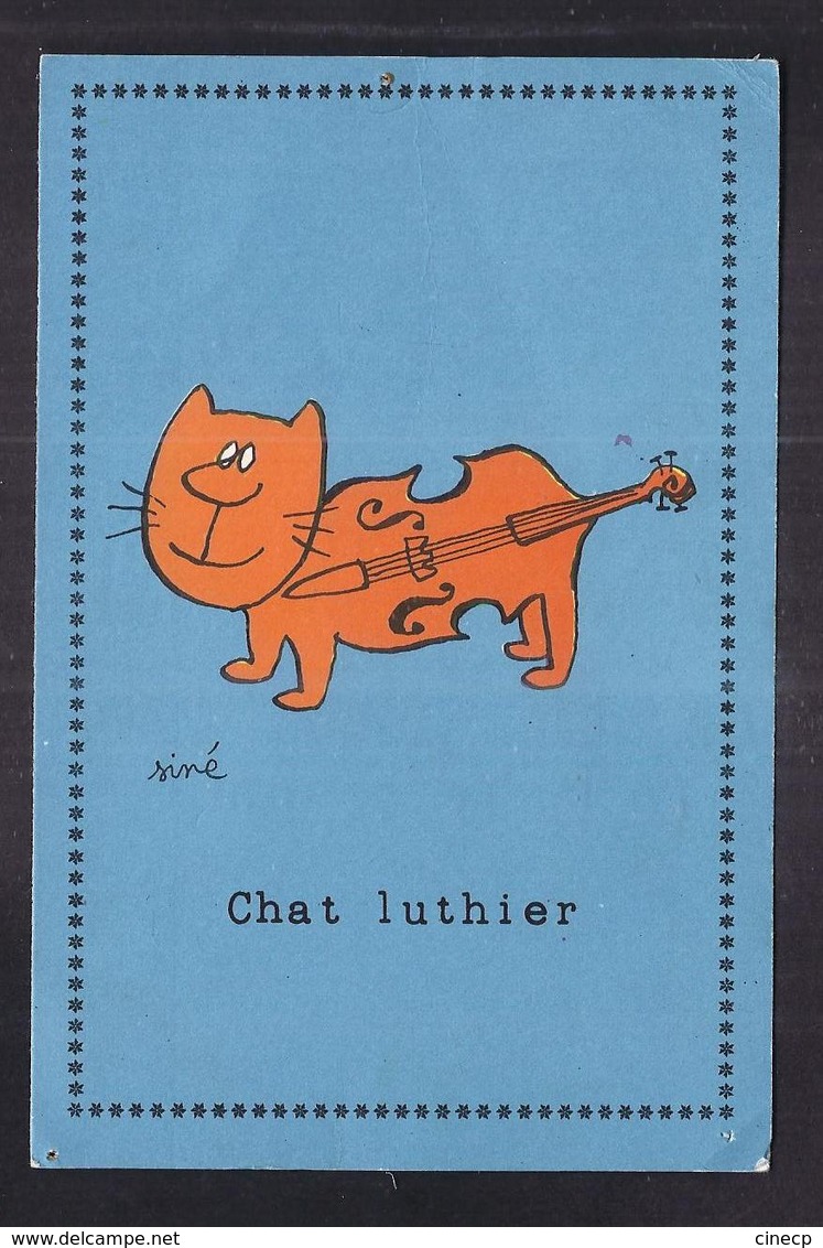 CPSM ILLUSTRATION - SINE - Siné - Chat Luthier - TB DESSIN - Sine