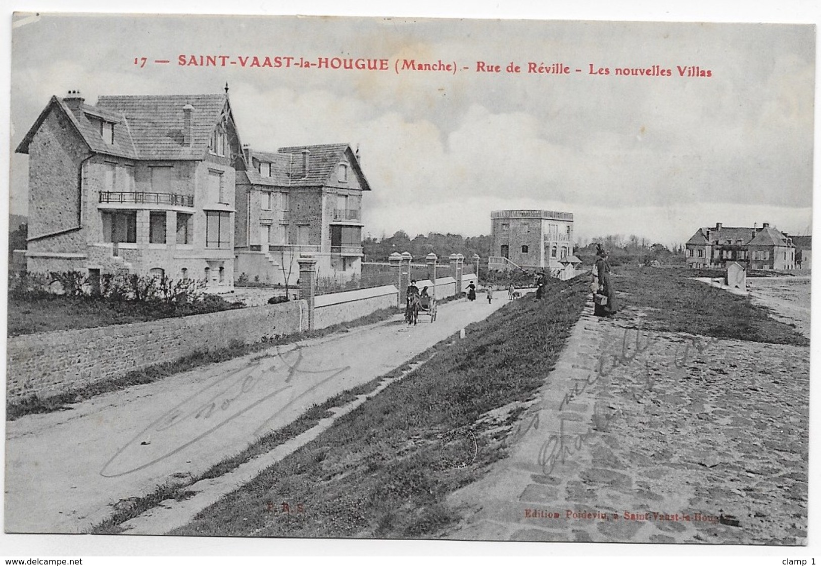 CPA 50 SAINT VAAST LA HOUGUE  RUE DE REVILLE LES NOUVELLES VILLAS - Saint Vaast La Hougue