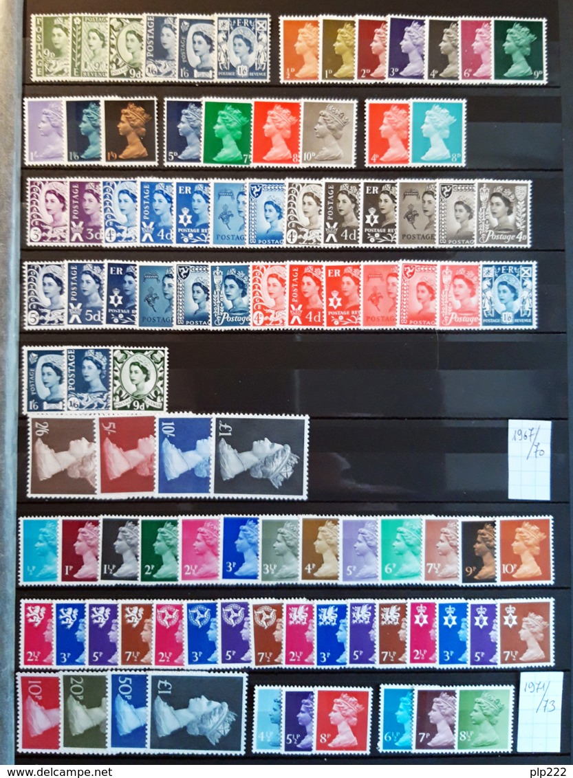 Gran Bretagna 1967/2000 Almost Complete Collection Machin + Regionals Over 700 Val + 17 Booklet **/MNH VF - Machin-Ausgaben