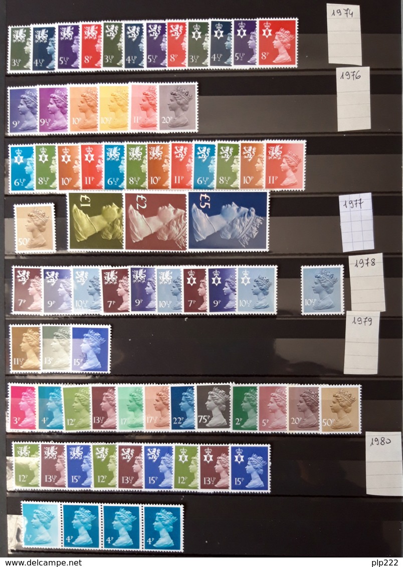 Gran Bretagna 1967/2000 Almost Complete Collection Machin + Regionals Over 700 Val + 17 Booklet **/MNH VF - Machins