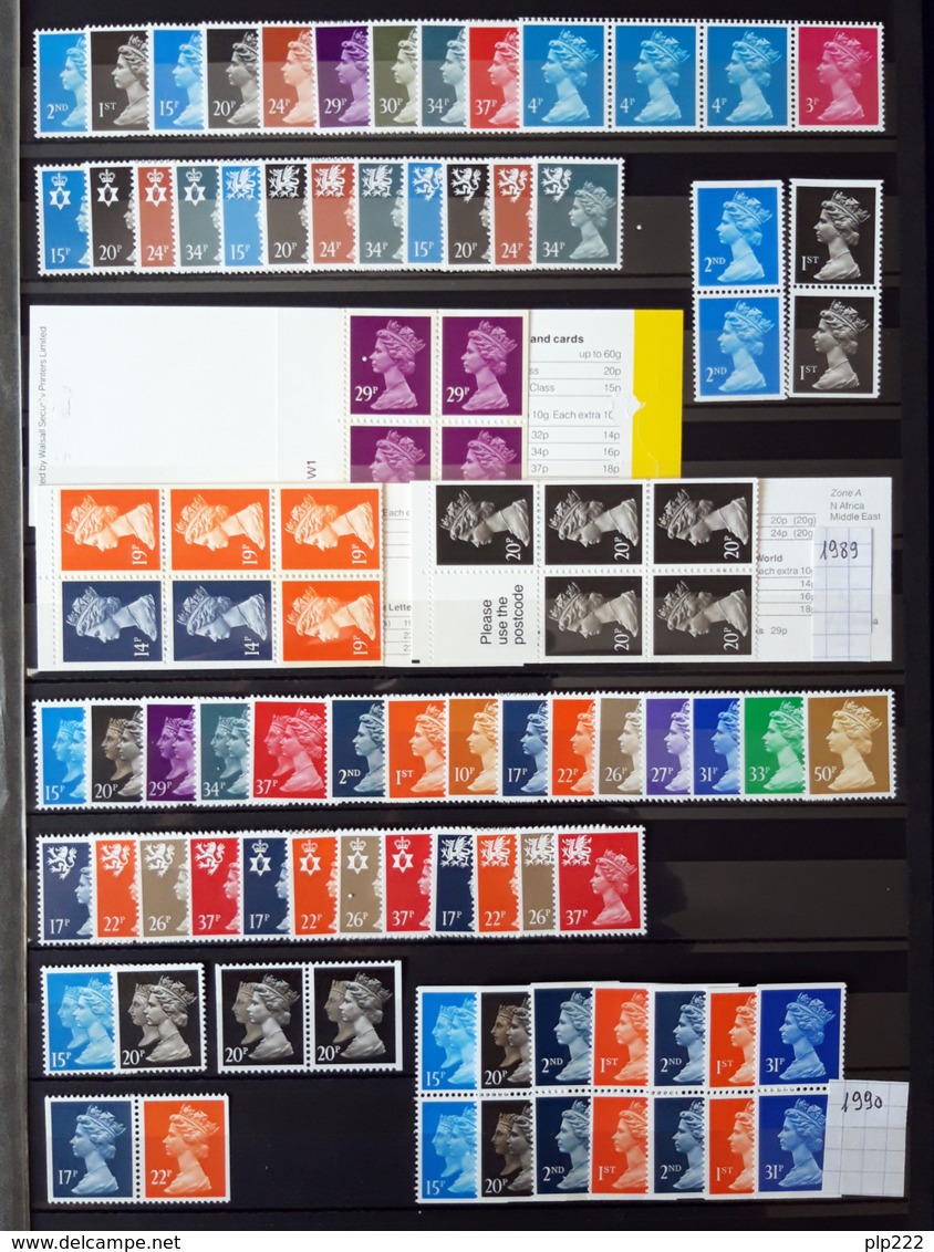 Gran Bretagna 1967/2000 Almost Complete Collection Machin + Regionals Over 700 Val + 17 Booklet **/MNH VF - Machins