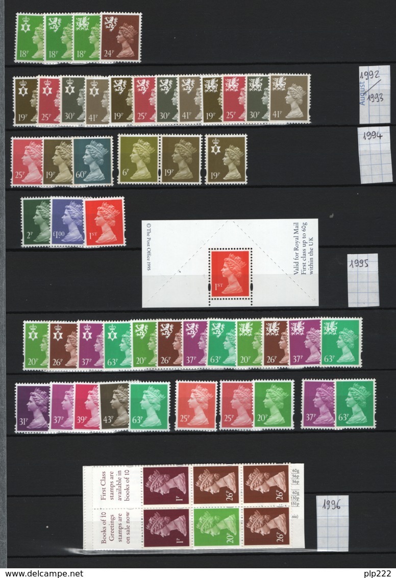 Gran Bretagna 1967/2000 Almost complete collection Machin + Regionals over 700 val + 17 Booklet **/MNH VF