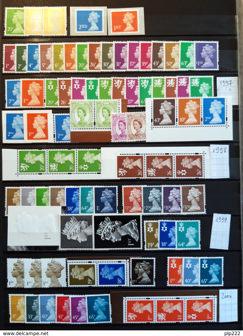 Gran Bretagna 1967/2000 Almost complete collection Machin + Regionals over 700 val + 17 Booklet **/MNH VF