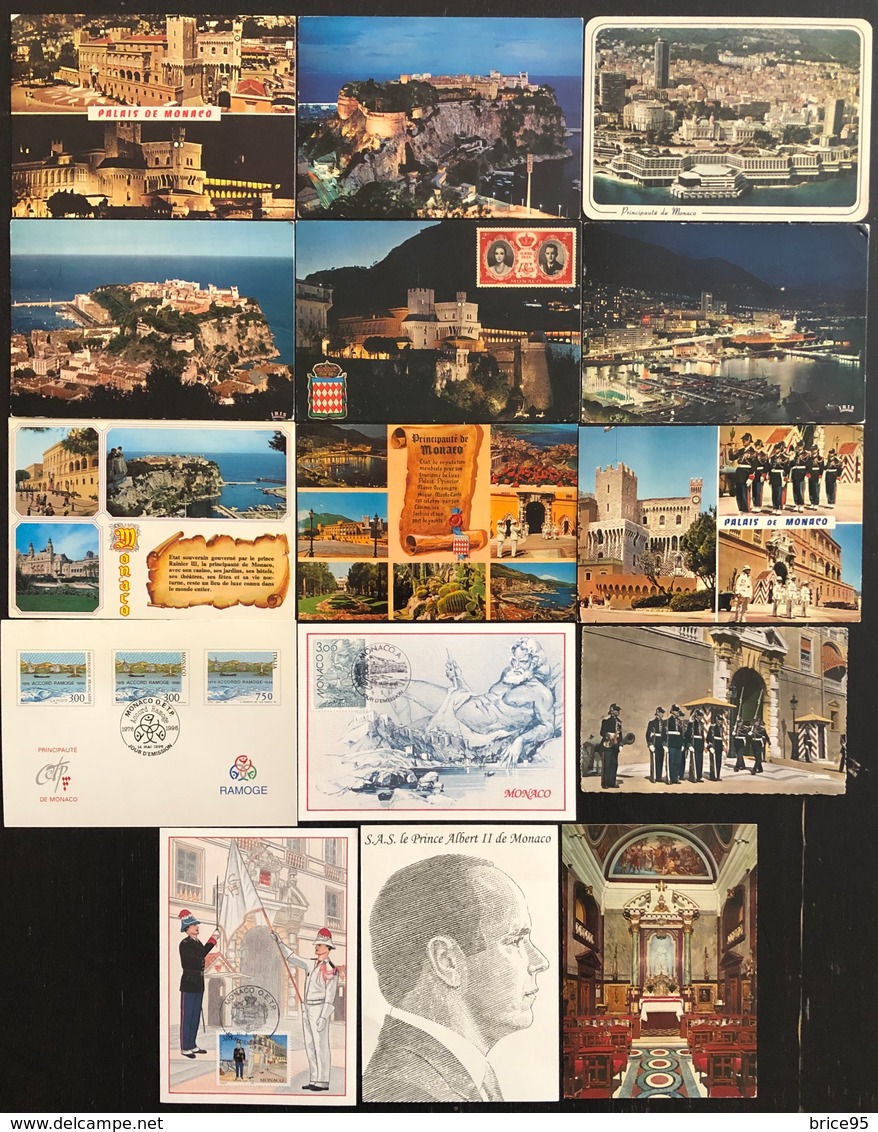 Monaco Carte Maximum - Premier Jour - Lot De 15 Carte Maximum - Thématique Divers - FDC