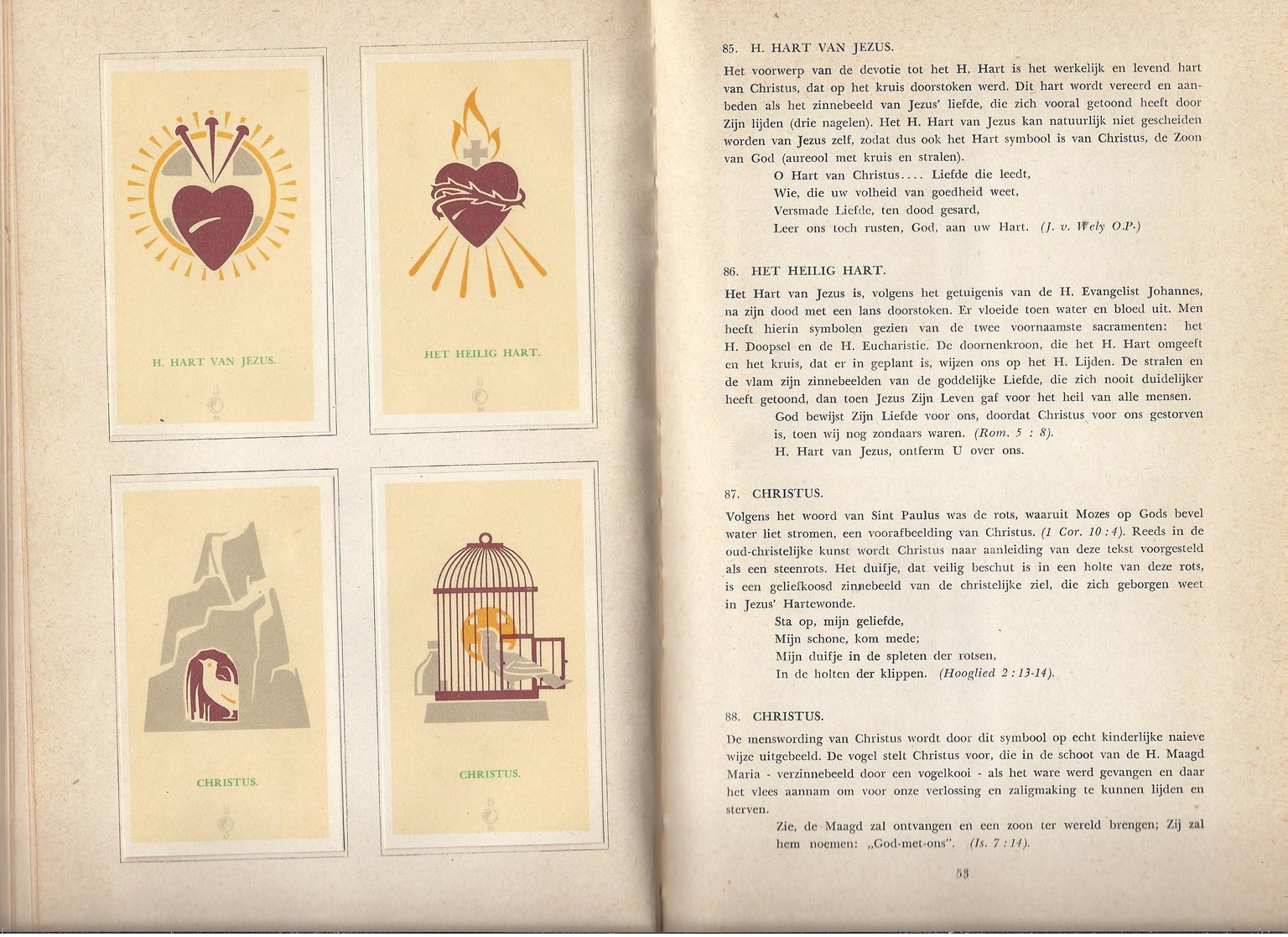 1949 WAT BETEKENT DAT SYMBOOL ? ALBUM CHRISTELIJKE SYMBOLEN 104 X PRENTJES Image Pieuse Religieuse Holy Card Santini - Anciens