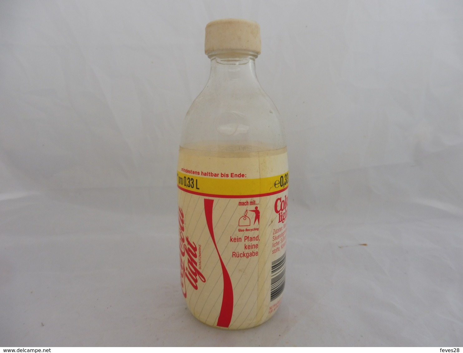 COCA COLA® LIGHT BOUTEILLE VERRE VIDE 1988 SUISSE 0.33L - Bottiglie