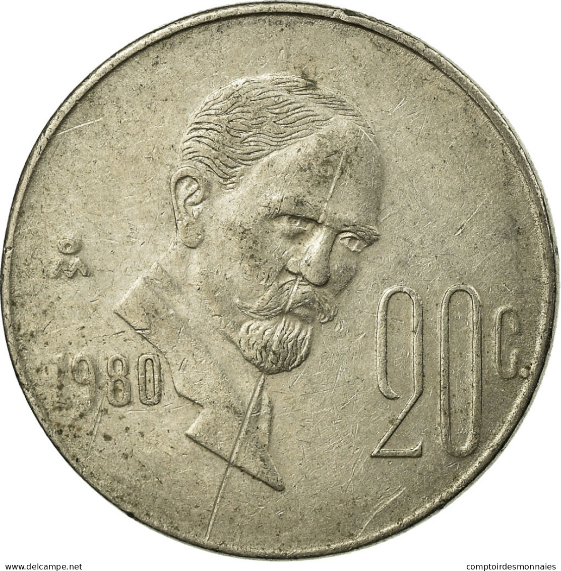 Monnaie, Mexique, 20 Centavos, 1980, Mexico City, TTB, Copper-nickel, KM:442 - Mexique