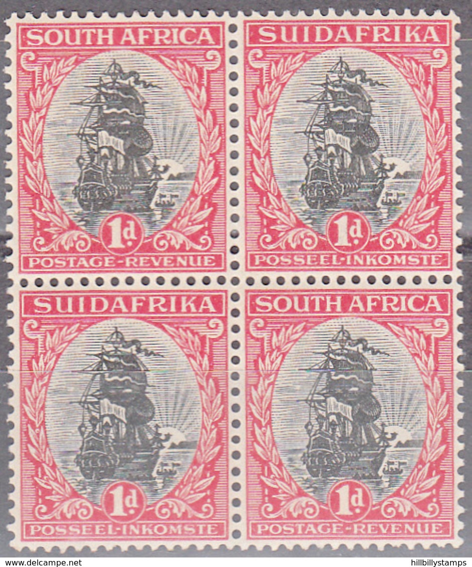 UNION OF SOUTH AFRICA      SCOTT NO. 24     MINT HINGED BLOCK   PERF  14.5 X 14    YEAR  1926 - Hojas Bloque