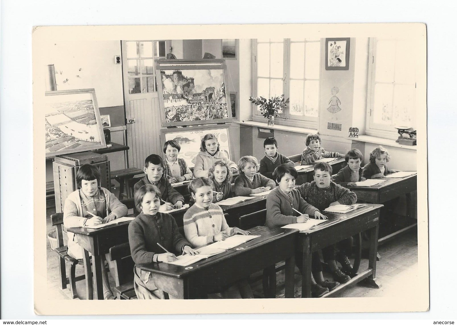 Photo Intérieur De Classe Avec éleves Année 50 / 60 - Andere & Zonder Classificatie