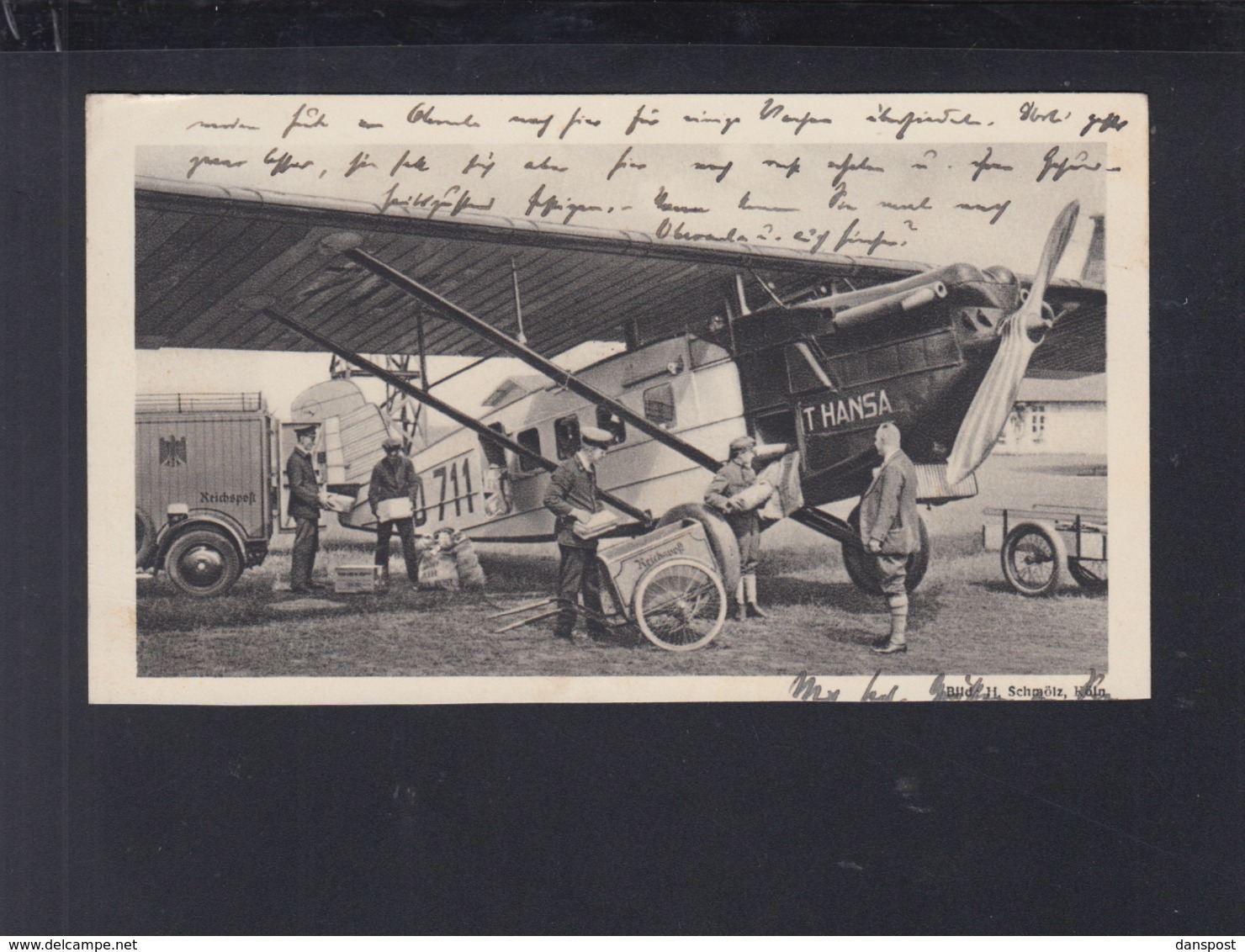 Dt. Reich AK Lufthansa Post 1935 - Post & Briefboten