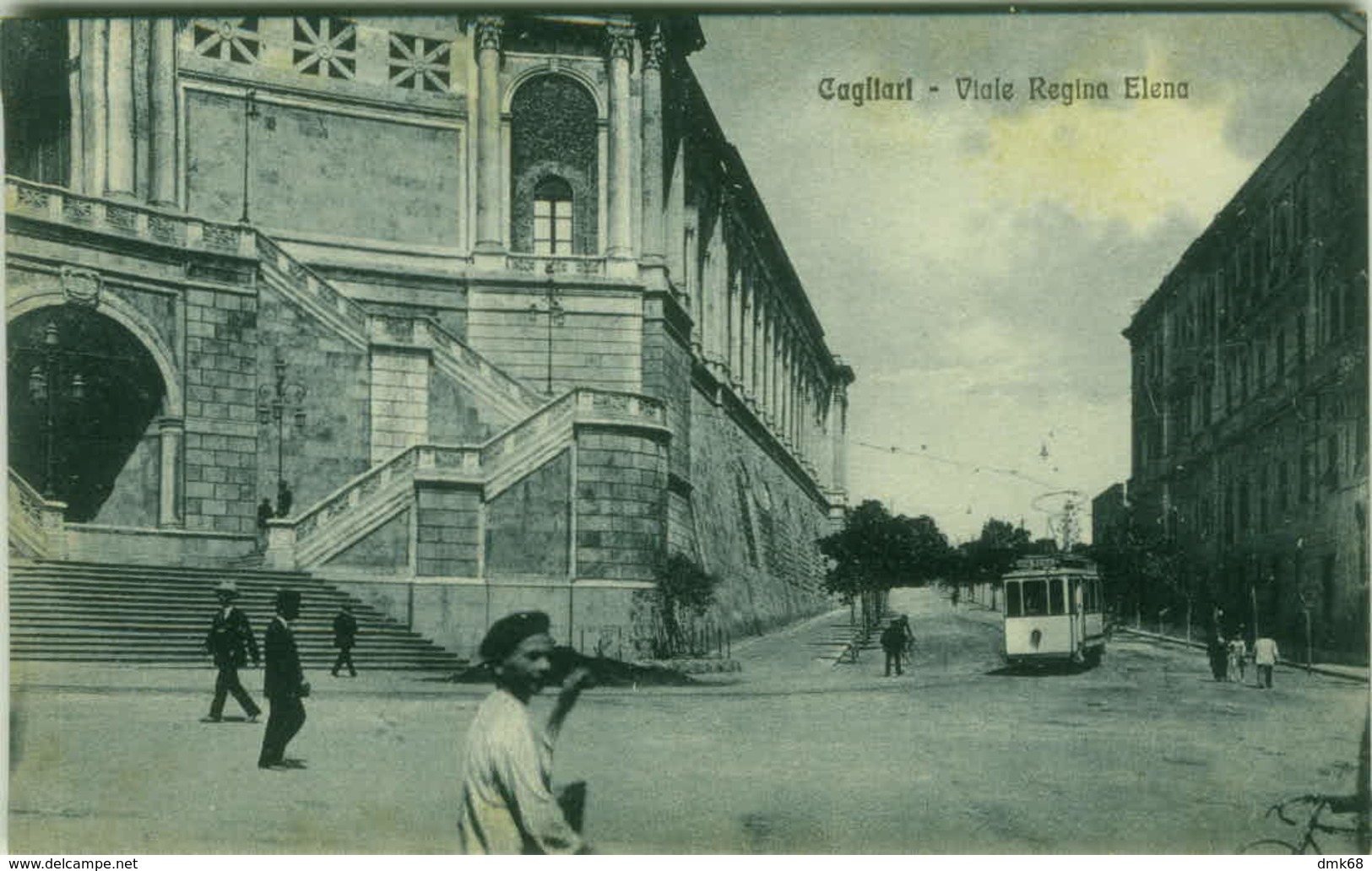 CAGLIARI - VIALE REGINA ELENA - TRAM - EDIZ. G. DESSI - 1920s (3247) - Cagliari