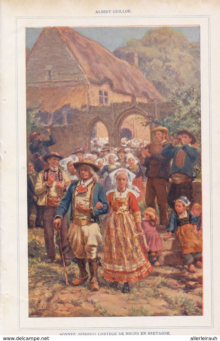 Cortege De Noces En Bretagne /  Imprimé , Pris D`un Magazine / 1909 - Autres & Non Classés