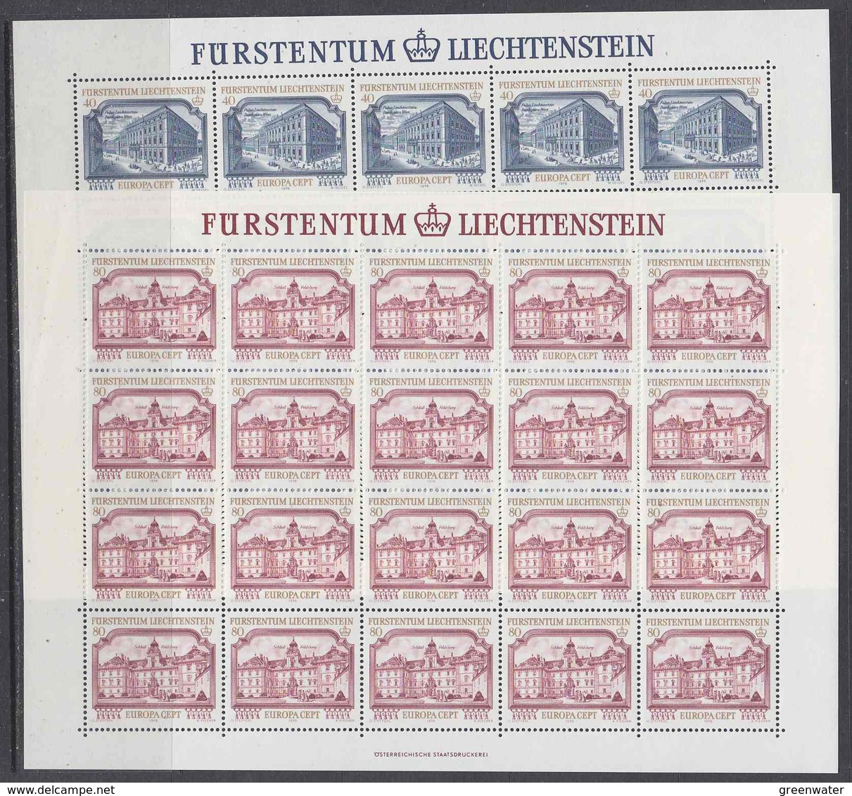 Europa Cept 1978 Liechtenstein 2v 2 Sheetlets ** Mnh (F7781) - 1978