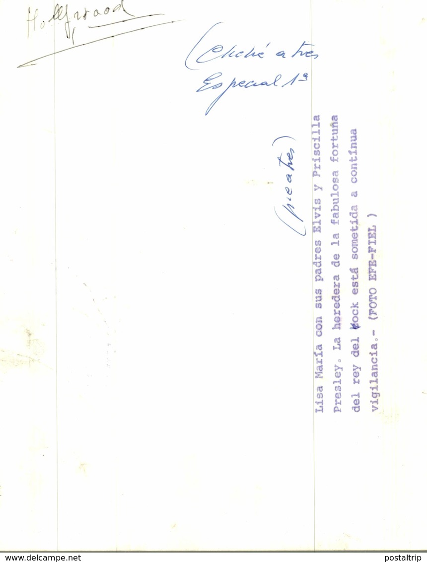 LISA MARIA, ELVIS Y PRISCILLA  Foto Photo Press Presse Prensa ESPAGNE SPAIN ESPAÑA - Famous People