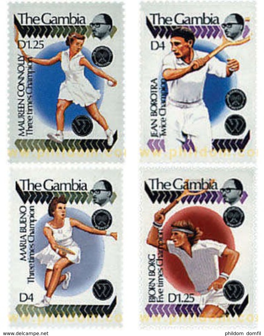 Ref. 316832 * MNH * - GAMBIA. 1990. GREAT WIMBLEDON TENNIS CHAMPIONS . GRANDES CAMPEONES DE TENIS DE WIMBLEDON - Gambia (1965-...)