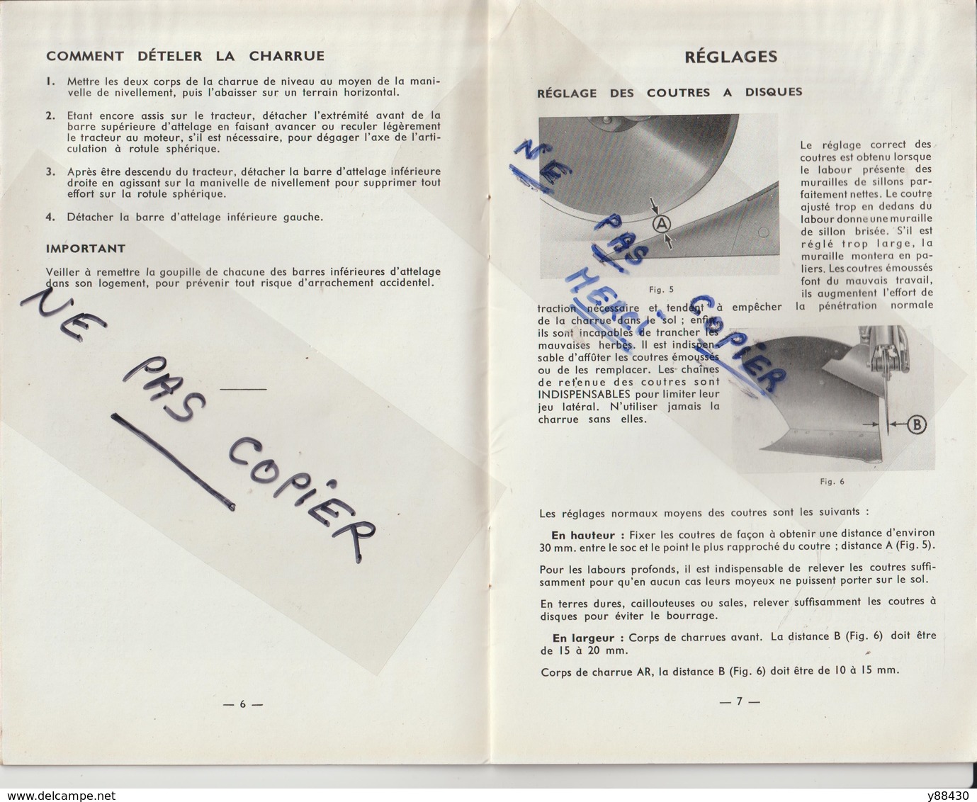 Livret Pour CHARRUES PORTEES  Des Années 50 - MASSEY HARRIS FERGUSON - 24 Pages - 12 Scan. - Machines