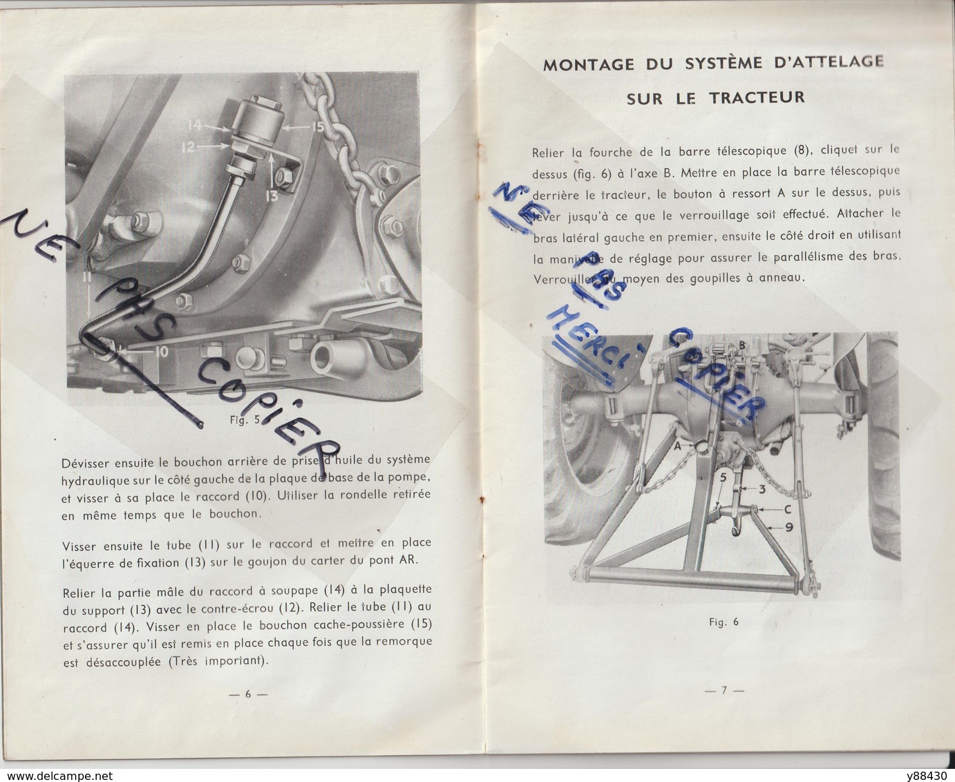 Livret Pour REMORQUE SEMI PORTEE  Des Années 50 - HARRY FERGUSON DE FRANCE - 24 Pages - 13 Scan. - Machines