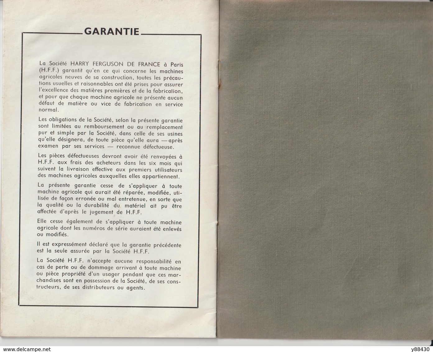 Livret pour REMORQUE SEMI PORTEE  des années 50 - HARRY FERGUSON DE FRANCE - 24 pages - 13 scan.