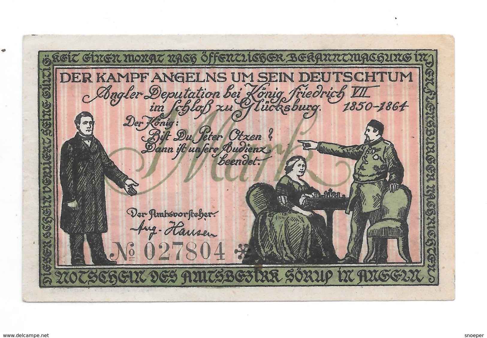 **notgeld Sorup 1 Mark  1231.2a Cat Val 2,00 Euro - [11] Local Banknote Issues