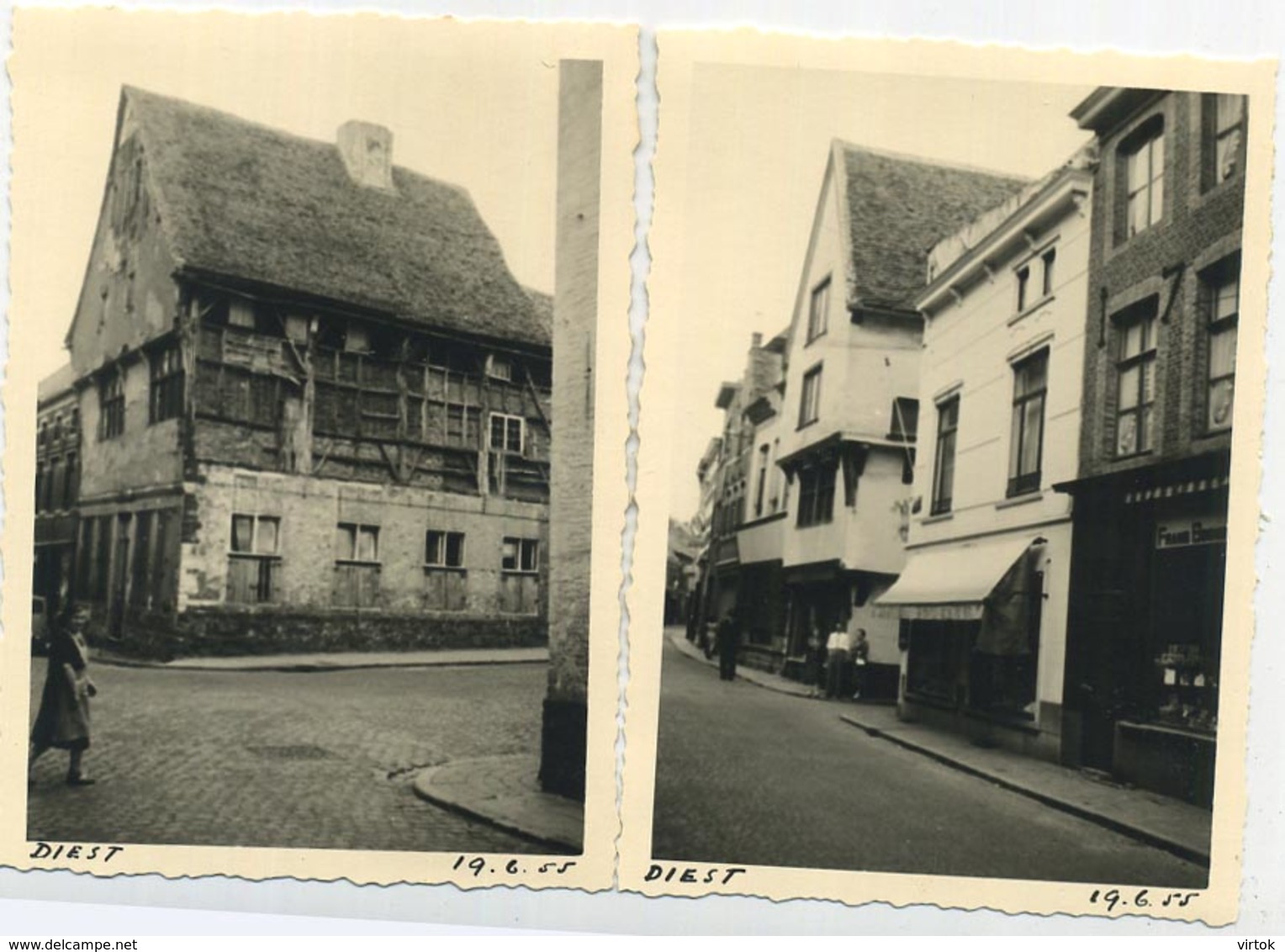 Diest :   2  Foto's 1955      (  9.5  X 7  Cm )  ( Zie Scan ) - Lieux