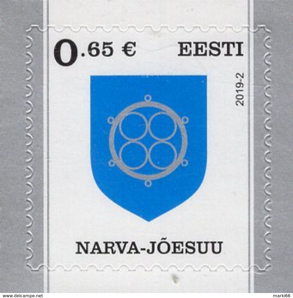 Estonia - 2019 - Coats Of Arms - Narva - Mint Self-adhesive Definitive Stamp - Estonia