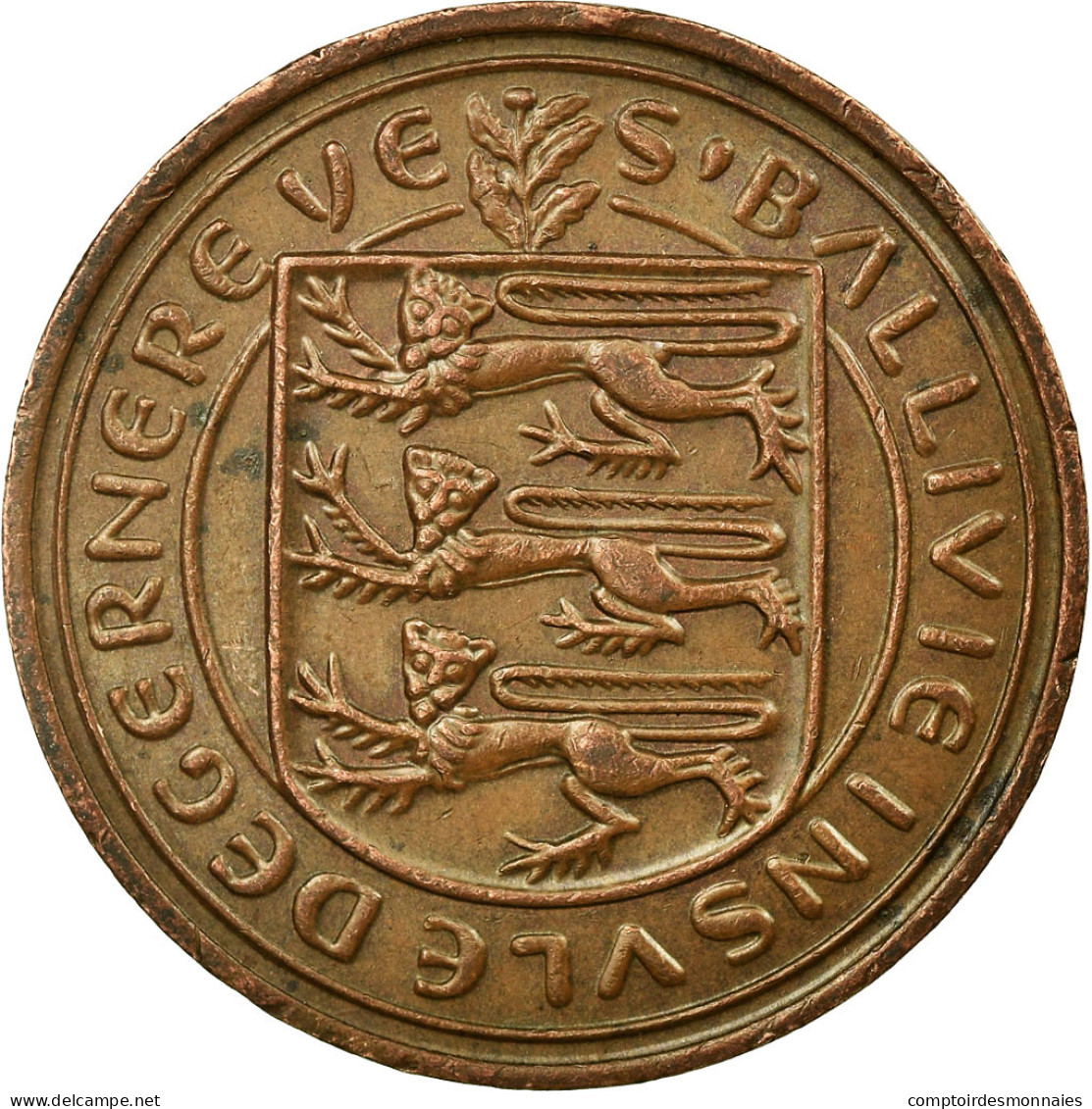 Monnaie, Guernsey, Elizabeth II, 2 Pence, 1979, Heaton, TB+, Bronze, KM:28 - Guernsey