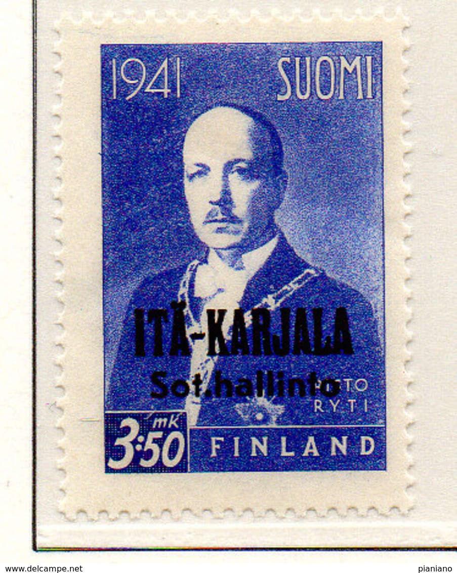 PIA - FINL- CARELIA ORIENTALE - 1942 : Francobolli Di Finlandia (Presidente Risto Ryti) Sovrastampati  - (Yv  22-27) - Emissions Locales