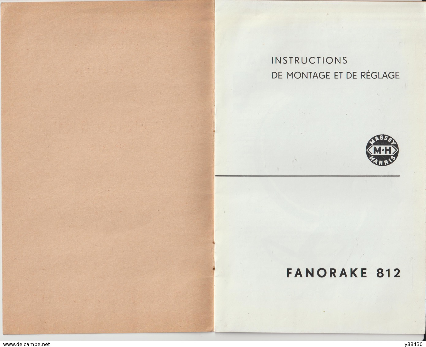 Livret Pour  FANORAKE . FANAGE RATELAGE & EPANDAGE  Des Années 50 - MASSEY HARRIS FERGUSON - 14 Pages - 9 Scan - Machines